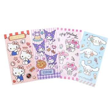 小禮堂 Sanrio 三麗鷗 直式紅包袋3入組 (4款隨機出貨) Kitty 美樂蒂 大耳狗 酷洛米