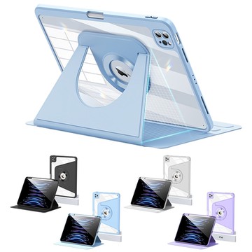 新款設計!! 磁吸支架二合一 可旋轉分拆保護殼  APPLE 第七代 iPad mini7 8.3吋 皮套 橫向 直立 快速切換 筆槽收納 自動休眠喚醒 保護套