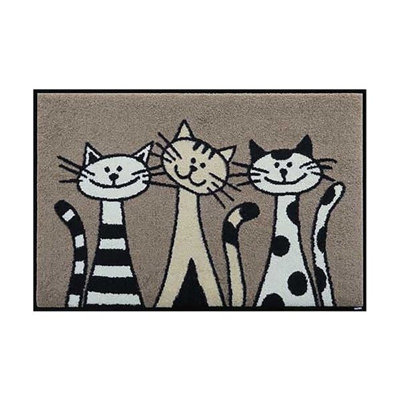 wash dry Three Cats greige 薄型で丈夫な洗える玄関マット 50x75cm 通販 LINEポイント最大GET |  LINEショッピング