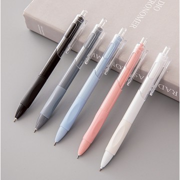 【小魚生活館台灣現貨】刷題按動小白筆 0.5mm 辦公室用品 考試學生文具 無印風 黑色筆芯 原子筆