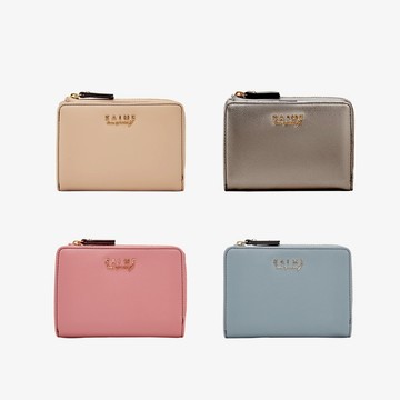 S'AIME 真皮拉鍊摺疊短夾 拉鍊短夾 摺疊短夾 真皮短夾 小錢包 真皮皮夾 真皮皮包 皮夾 拉鍊皮夾