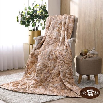 【岱妮蠶絲】精美絲棉緞蠶絲涼被0.7KG-古典變型花(LHS38E01)
