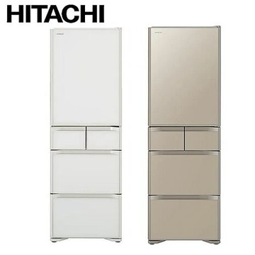 Hitachi 日立 日製 五門407L變頻右開式琉璃冰箱RS420WJ -含基本安裝+舊機回收琉