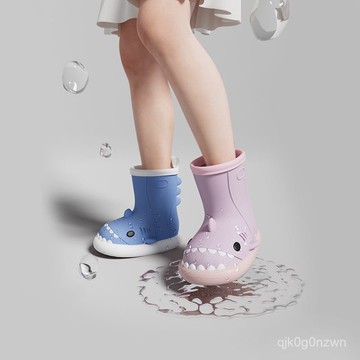 🔥免運🔥可愛雨鞋 鯊魚雨鞋女成人雨靴兒童寶寶雨鞋可愛防水防汙水鞋大學生戶外雨鞋 DQ3X
