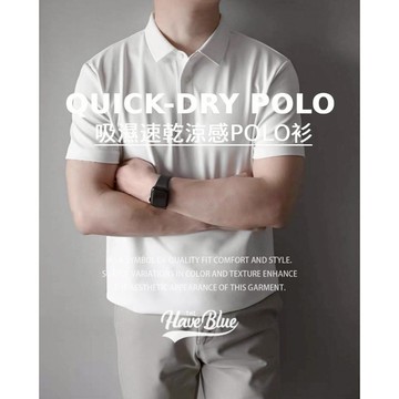 吸濕速乾涼感polo衫  【我只賣不透的白T】男輕熟風商務通勤翻領短袖T恤涼感抗菌polo衫夏季