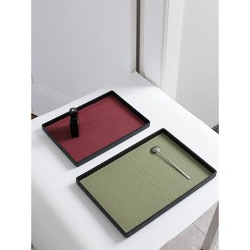 ins托盤長方形化妝品收納盒桌面香水香熏架玄關擺件放鑰匙置物盤