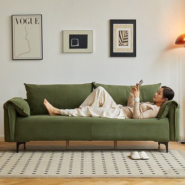 沙髮小戶型出租屋公寓客廳服裝店洽談區接待意式燈芯絨爆款小沙髮可開發票