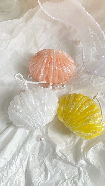 【經典款】冰晶小貝殼蠟燭  造型蠟燭