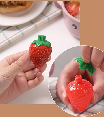 [Hare.D]草莓造型分裝瓶 迷你醬料瓶子 迷你瓶 迷你罐 醬油瓶 調味料盒 分裝盒 便當盒 野餐 造型瓶 造型罐