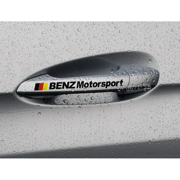 【逸品汽車百貨】BENZ Motorsport 門把貼紙 反光 防水 4條裝 C200 C250 C300 E350