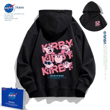 nasa官方旗艦星之卡比連帽衛衣男女青少年2025新款春秋季大碼上衣