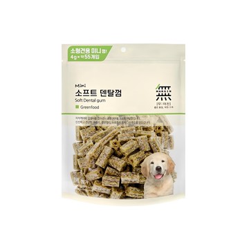 無iN 耐咬潔牙點心-綠藻口味 4g x 55個 柔軟質地 中心開孔 特殊尺寸設計  220g  1包