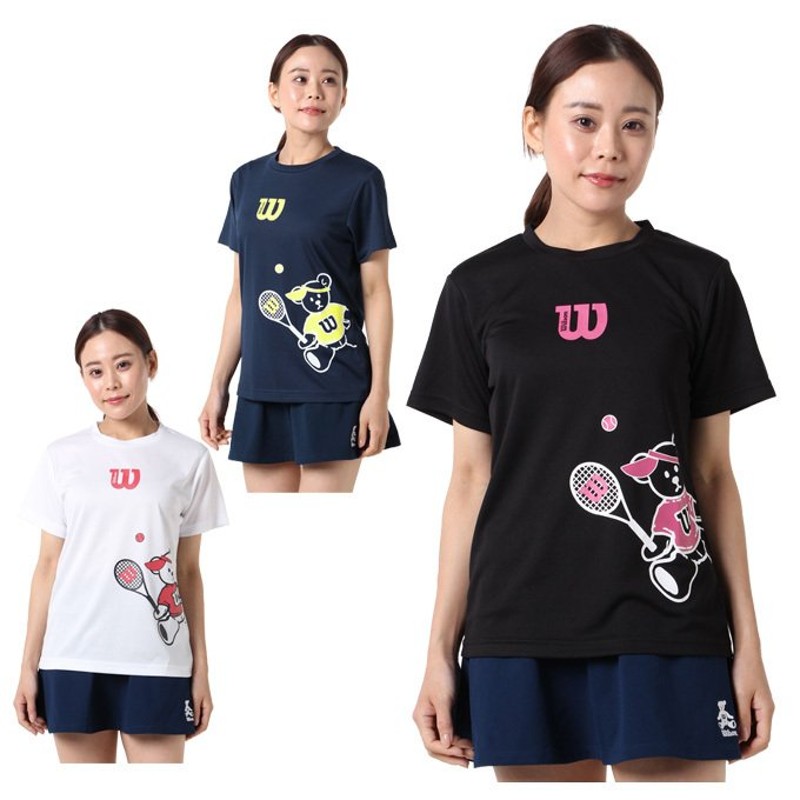 ウイルソン Wilson テニスウェア バドミントンウェア Tシャツ 半袖 レディース 限定 ベアーロゴTシャツ 412-278 通販  LINEポイント最大0.5%GET | LINEショッピング