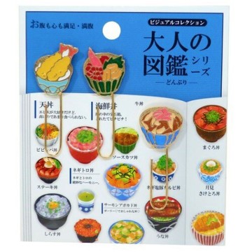 現貨 大人的圖鑑 造型迴紋針 日本原裝空運 迴紋針 創意迴紋針 恐龍迴紋針 丼飯迴紋針 迴紋針書籤 日本進口