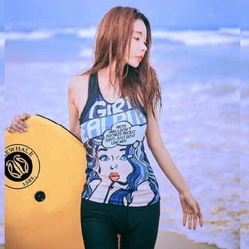 Biki比基尼妮泳衣，卡通四件式外套褲裝泳衣泳裝比基尼有加大(M-3XL)