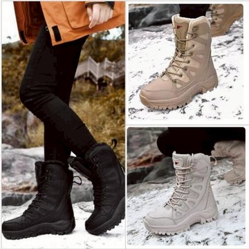 男女雪地靴 戶外雪鞋 毛毛靴 工作鞋 馬丁靴 登山鞋 高幫棉鞋 男沙漠靴 防水雪地靴 雪靴 加絨加厚 作戰訓靴 情侶款