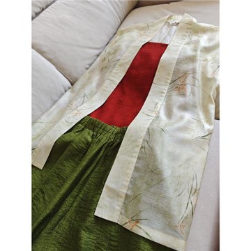 【彌葉集】花葉紋宋制背心無袖破肩短款日常漢服漢元素春秋夏款