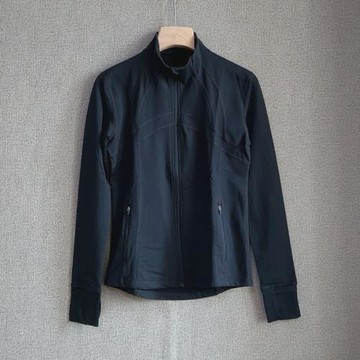 Amber胖MM 女士長袖瑜伽運動外套帶拉鏈顯瘦速干緊身健身內磨毛