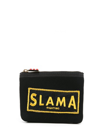 Amir Slama - embroidered-logo purse - women - Polyimide/Spandex/Elastane - One Size - Black