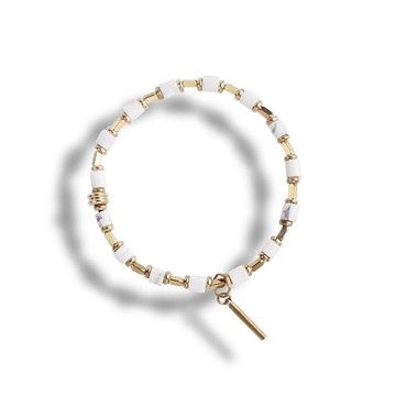 Op.52 復古天然石手鏈 古法手工做舊 白松石