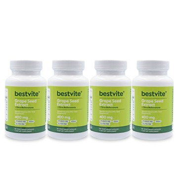Bestvite 葡萄籽精華400mg膠囊4瓶組 (90顆*4瓶)