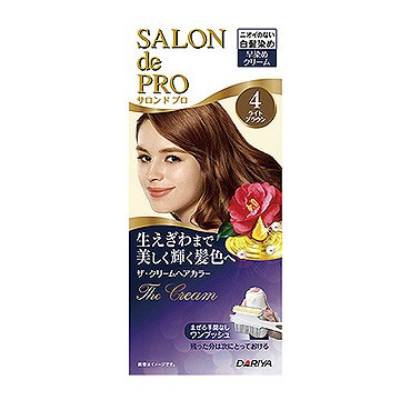 DARIYA 沙龍級白髮專用快速染髮霜4亮澤棕
