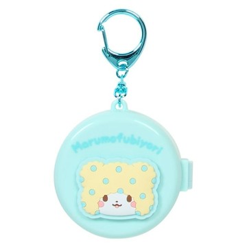 asdfkitty*毛毯熊莫普 圓型折疊隨身鏡子+氣墊梳子 鑰匙圈 吊飾 掛飾-粉盒-日本正版