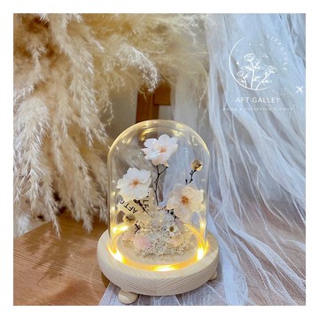 櫻花玻璃瓶 小夜燈 保鮮花 永生花 乾燥花 不凋花 母親節 生日