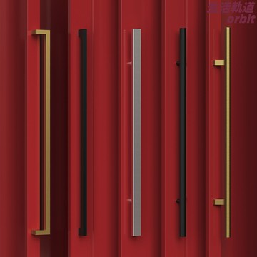 【高端加厚】門把手 大門拉手 玻璃門拉手 實木門拉手 酒店門把手 不鏽鋼黑色 簡約現代 對裝套裝 防指紋 耐磨耐用