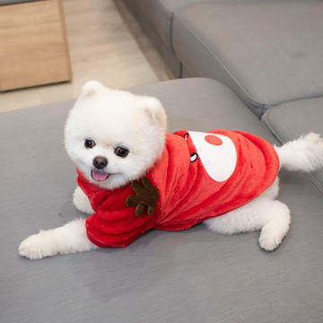 法蘭絨可愛秋冬保暖寵物衣 (4色款任選)【QIDINA】