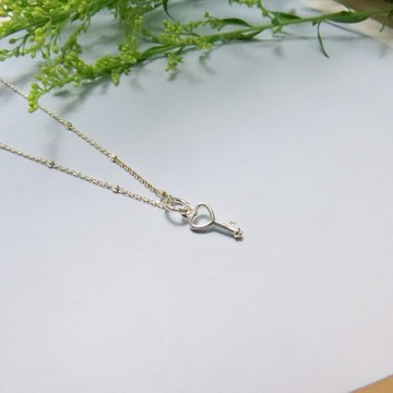 小清新系列 /  迷你愛心鑰匙項鏈 / 925銀