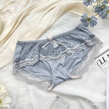 【伊黛爾】海鏡流星蕾絲內褲 FREE SIZE (灰) -【7076】