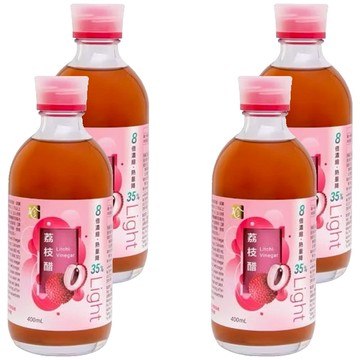 百家珍 Light果醋 荔枝醋  400ml  4瓶