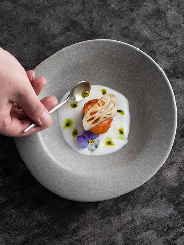 朵頤 stone湯碗大號家用異形創意個性碗單個水果沙拉碗大碗面碗1入