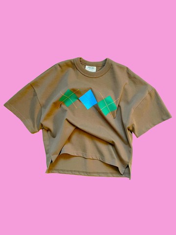 Argyle Short Sleeve_Brown
