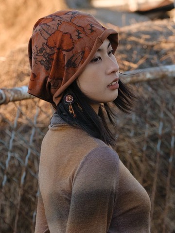 3顔色 全棉針織印花防曬圍脖