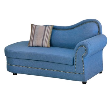 文創集 普可典雅風棉麻布貴妃椅(二色可選＋左＆右二向扶手可選)-170x68x85cm免組