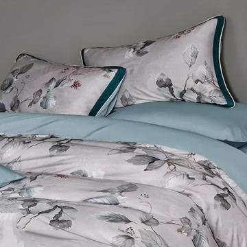 60支100%天絲 鋪棉床包兩用被4件組 厚包  鋪棉床包 + 兩用被 + 枕套  特大  雅桐灰