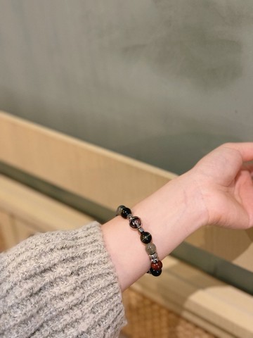 Mimis設計款 中性 翠曜之境 胎毛水晶手鍊