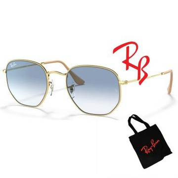 RayBan 雷朋時尚金屬多邊形太陽眼鏡 RB3548 001/3F 54mm 金框抗UV漸層鏡片 公司貨
