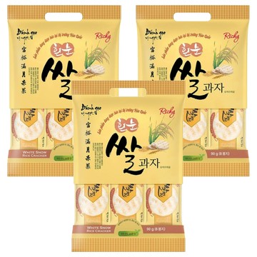 Richy 瑞奇 富裕滿月米餅  90g  3袋