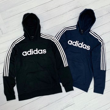 【KT USA】Adidas 帽T  大LOGO款  手臂三線 帽T 內刷毛 兩色 連帽T EI8984