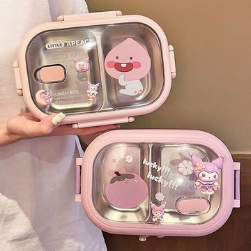 可愛水果保溫飯盒304不銹鋼上班族帶飯午餐學生宿舍打飯便當餐盒 m7122