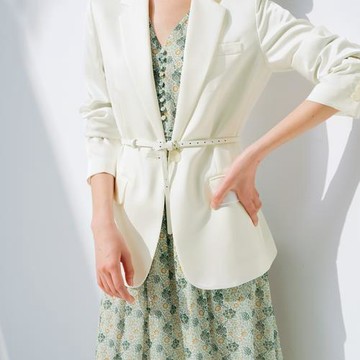 粉色西裝皮帶女春秋2025新款氣質女神范正裝職業西服裙子腰帶