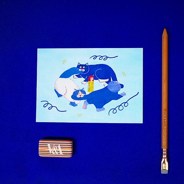 與山貓神共舞 明信片