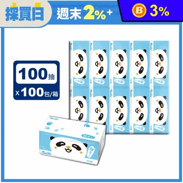 【P&LIFE】超萌熊來了超柔抽取式衛生紙(100抽x10包x10串/箱)