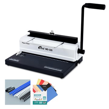 Paper Friend 家用辦公室圓孔鐵圈裝訂機 WS-320 白色  120張