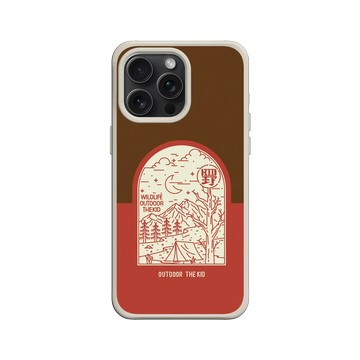 iPhone 15 Pro Max SolidX 貝殼灰 - KID - 夜宿露營KID