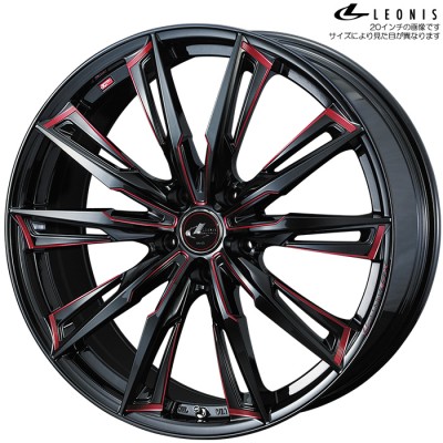 WEDS レオニス GX BK/SC RED 1本 17×7.0J+47 5H 114.3 ウェッズ ...