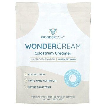Wondercow, WonderCream，初乳奶精，無糖，3.88 盎司（110 克）